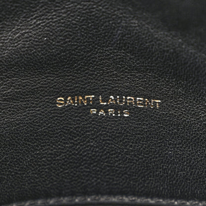 Saint Laurent Lambskin Quilted Medium Loulou Puffer Monogram Chain Satchel Black 6 of 9