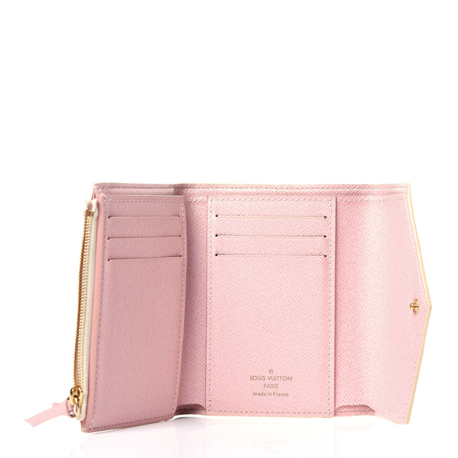 Louis Vuitton Damier Azur Victorine Wallet Rose Ballerine 5 of 9
