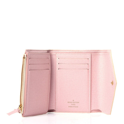 Louis Vuitton Damier Azur Victorine Wallet Rose Ballerine 5 of 9