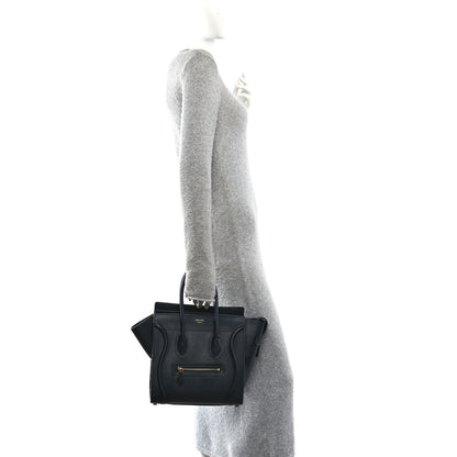 Celine Smooth Calfskin Micro Luggage Black 2 of 11