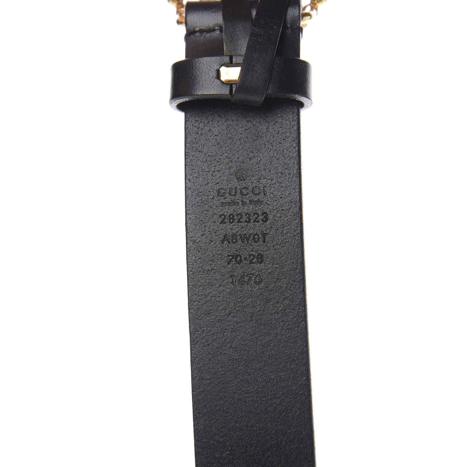 Gucci Margaux Calfskin Studded Interlocking G 30mm Belt 70 28 Black 3 of 5