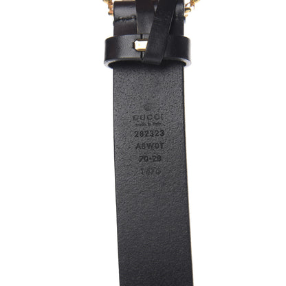 Gucci Margaux Calfskin Studded Interlocking G 30mm Belt 70 28 Black 3 of 5