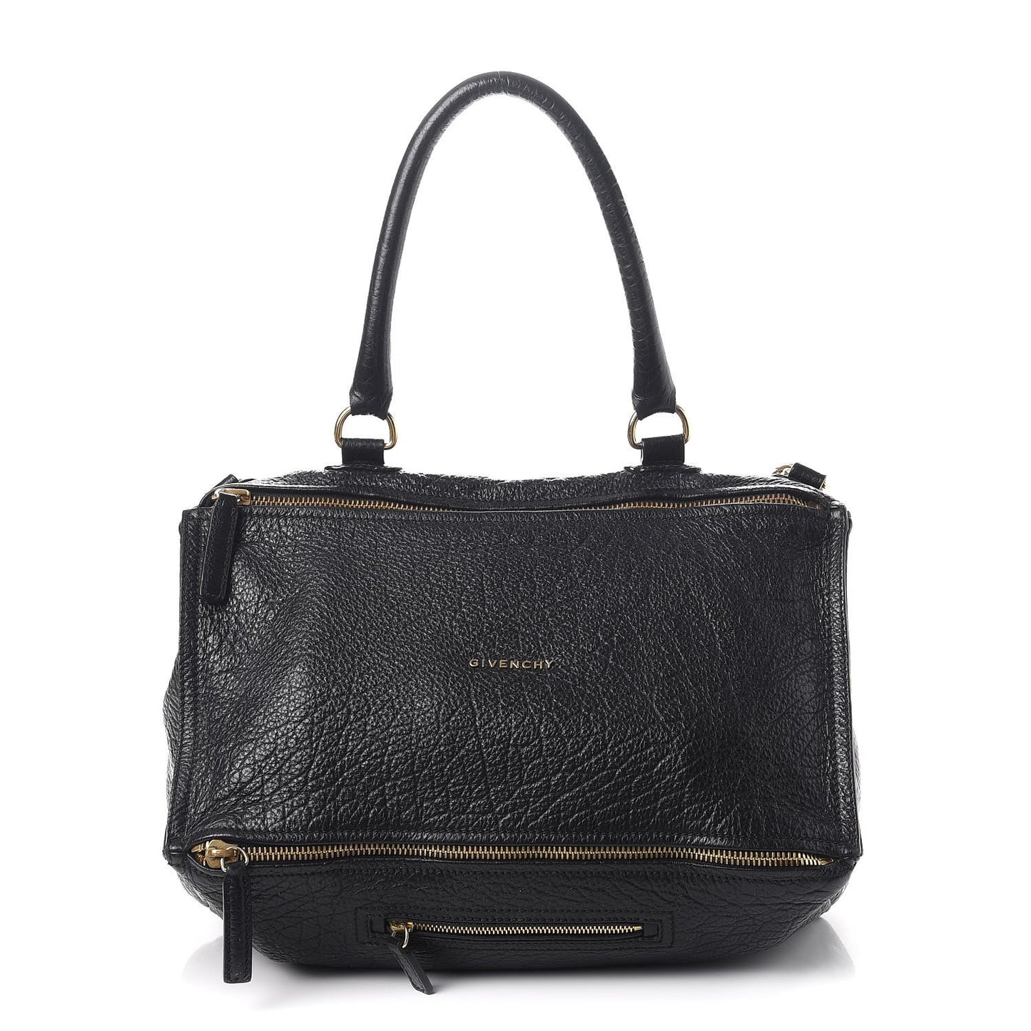 Bubble Calfskin Large Pandora Black