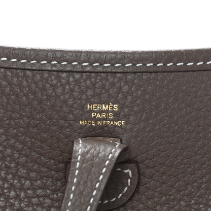 Hermes Taurillon Clemence Amazone Evelyne TPM Etoupe Bleu Indigo 6 of 9