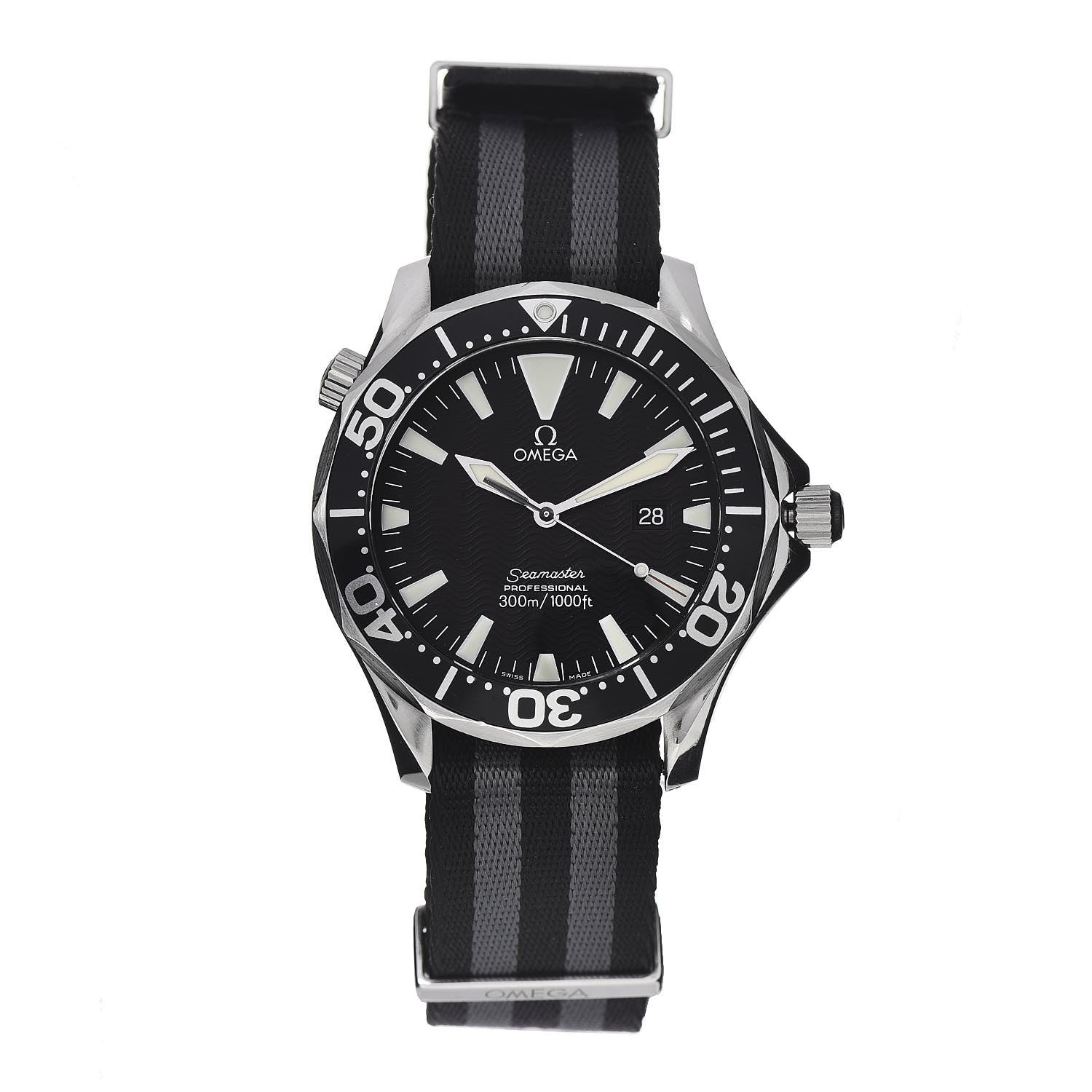 Omega Stainless Steel Nylon 41mm Seamaster Professional Quartz Watch Black 196.1640 1 of 5