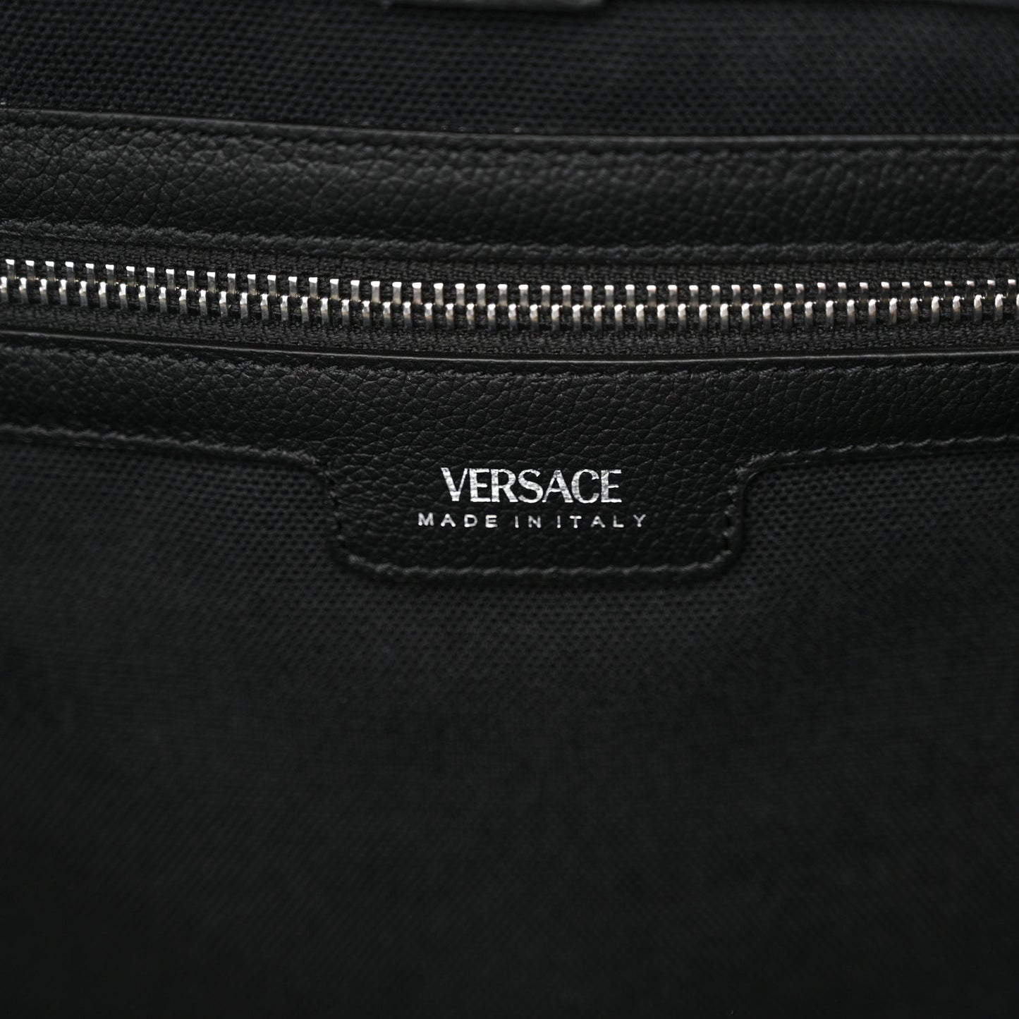 Canvas Calfskin Large La Medusa Tote Bag Black