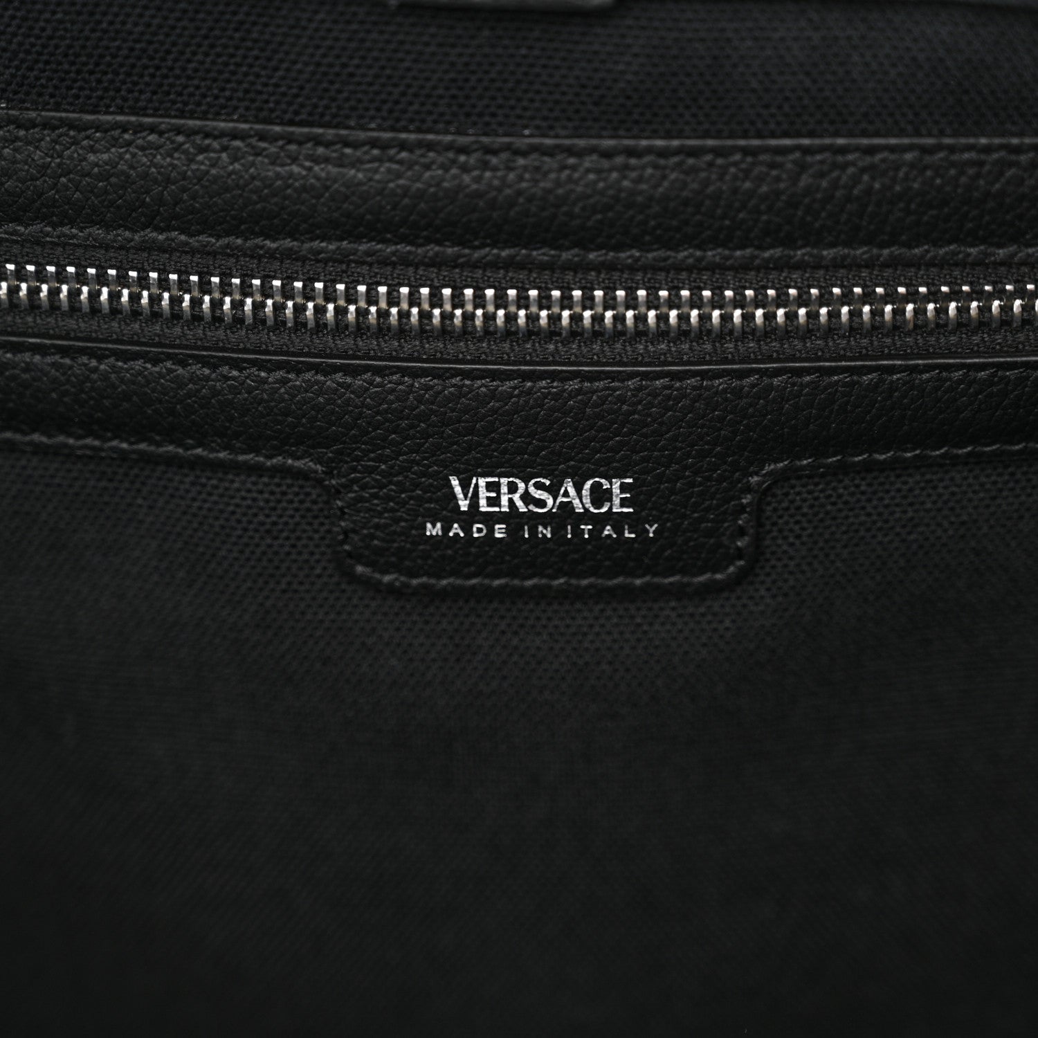 Versace Canvas Calfskin Large La Medusa Tote Bag Black 6 of 12