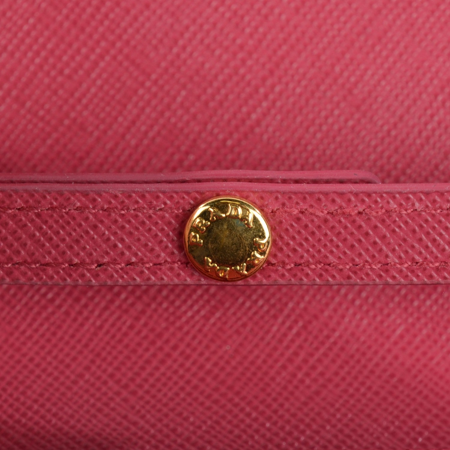 Prada Saffiano Metal Large Chain Wallet Peonia 12 of 12