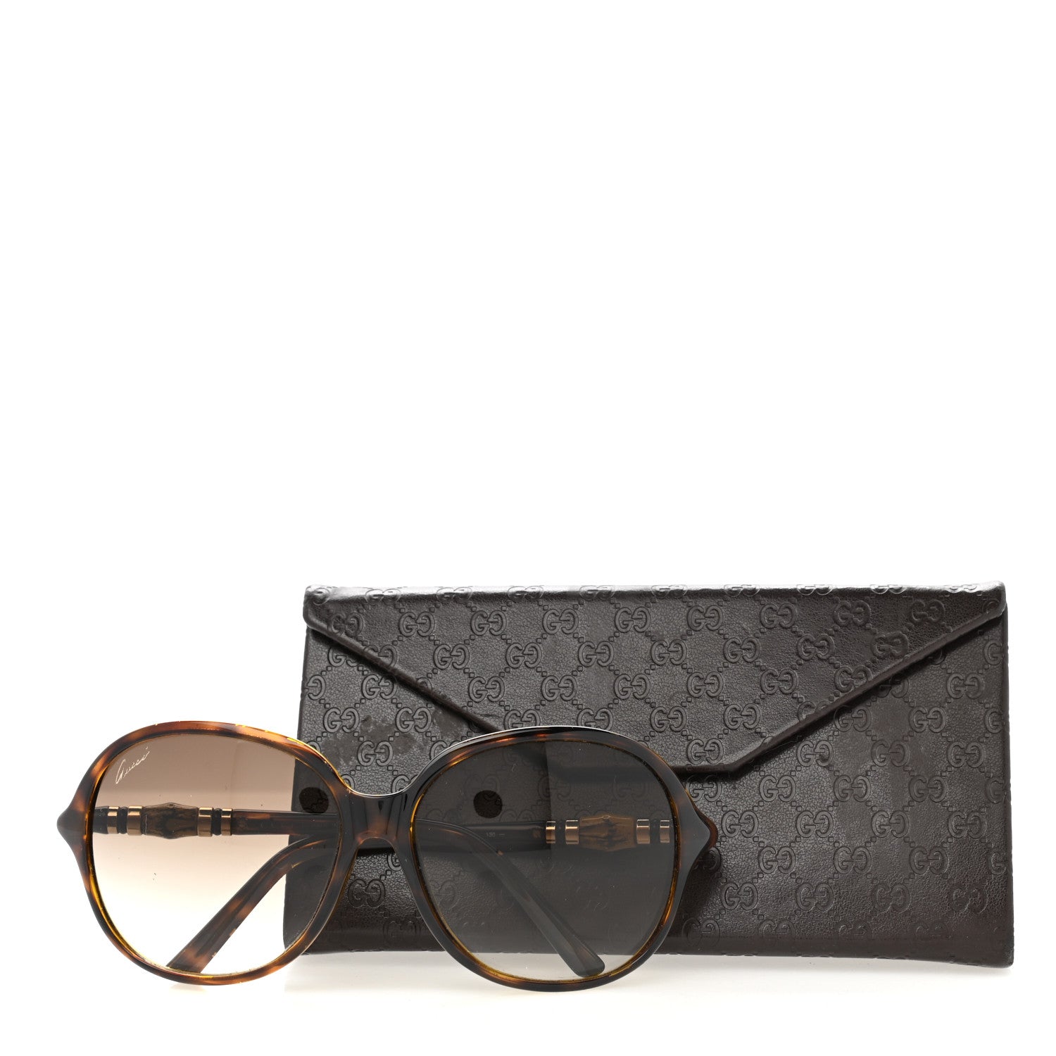Gucci Square Bamboo Sunglasses GG3210KS Brown 8 of 8
