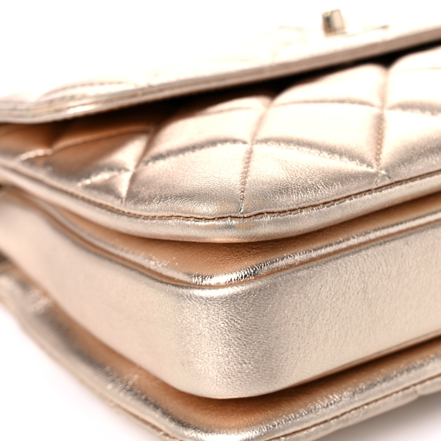 Chanel Metallic Lambskin Quilted Small Trendy CC Flap Dual Handle Bag Gold 8 of 17