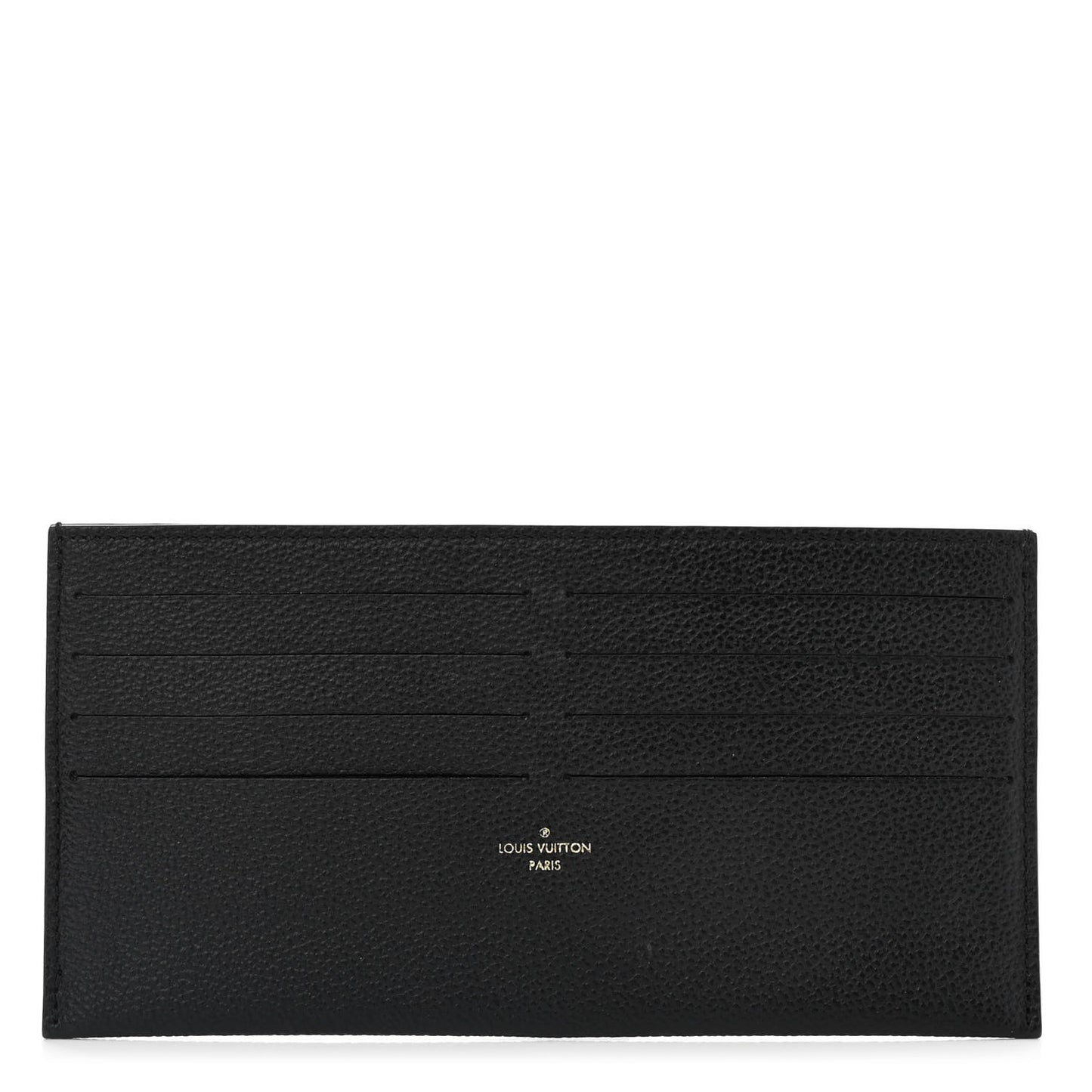 Calfskin Felicie Chain Wallet Card Holder Insert Black