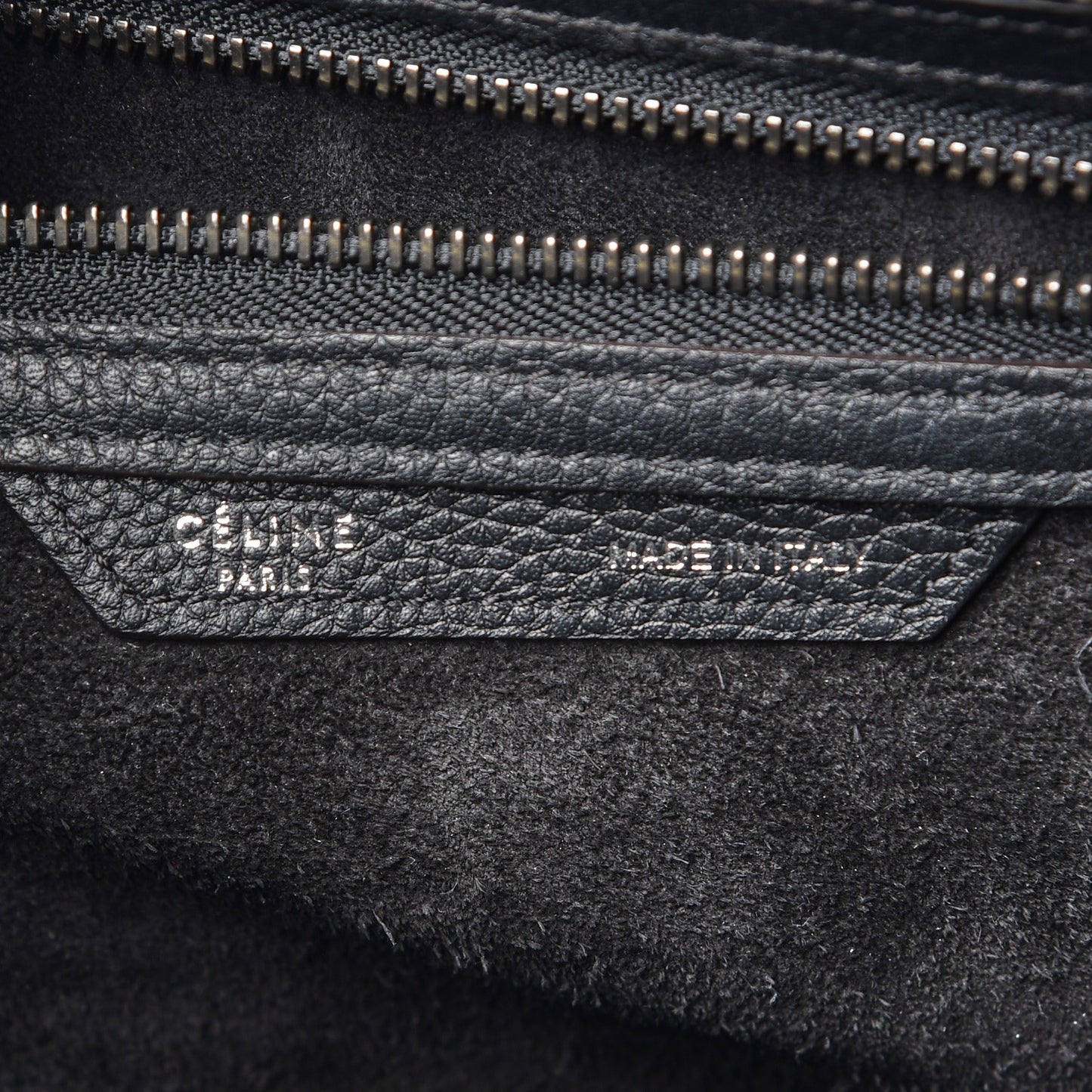 Drummed Calfskin Mini Luggage Black
