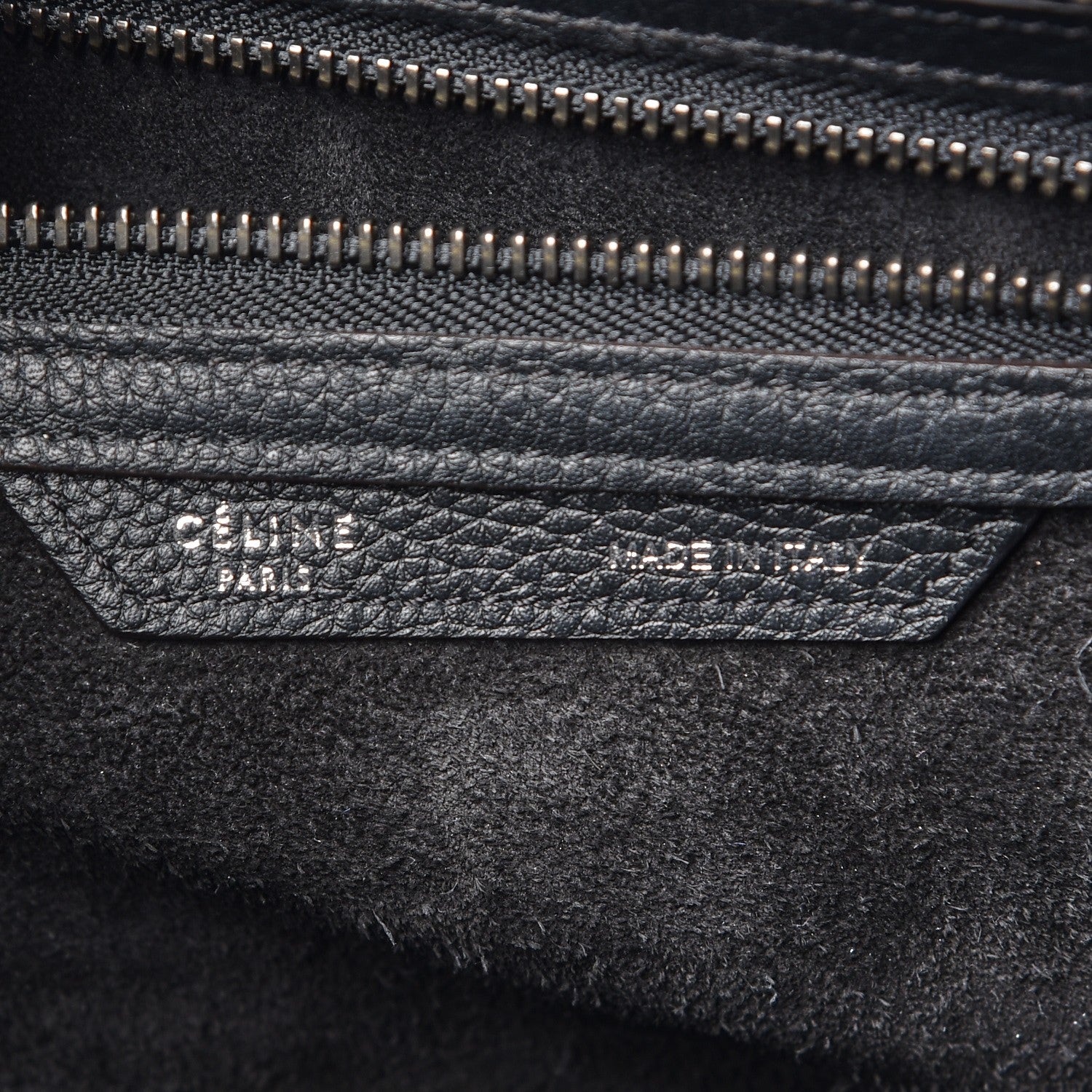 Celine Drummed Calfskin Mini Luggage Black 7 of 12