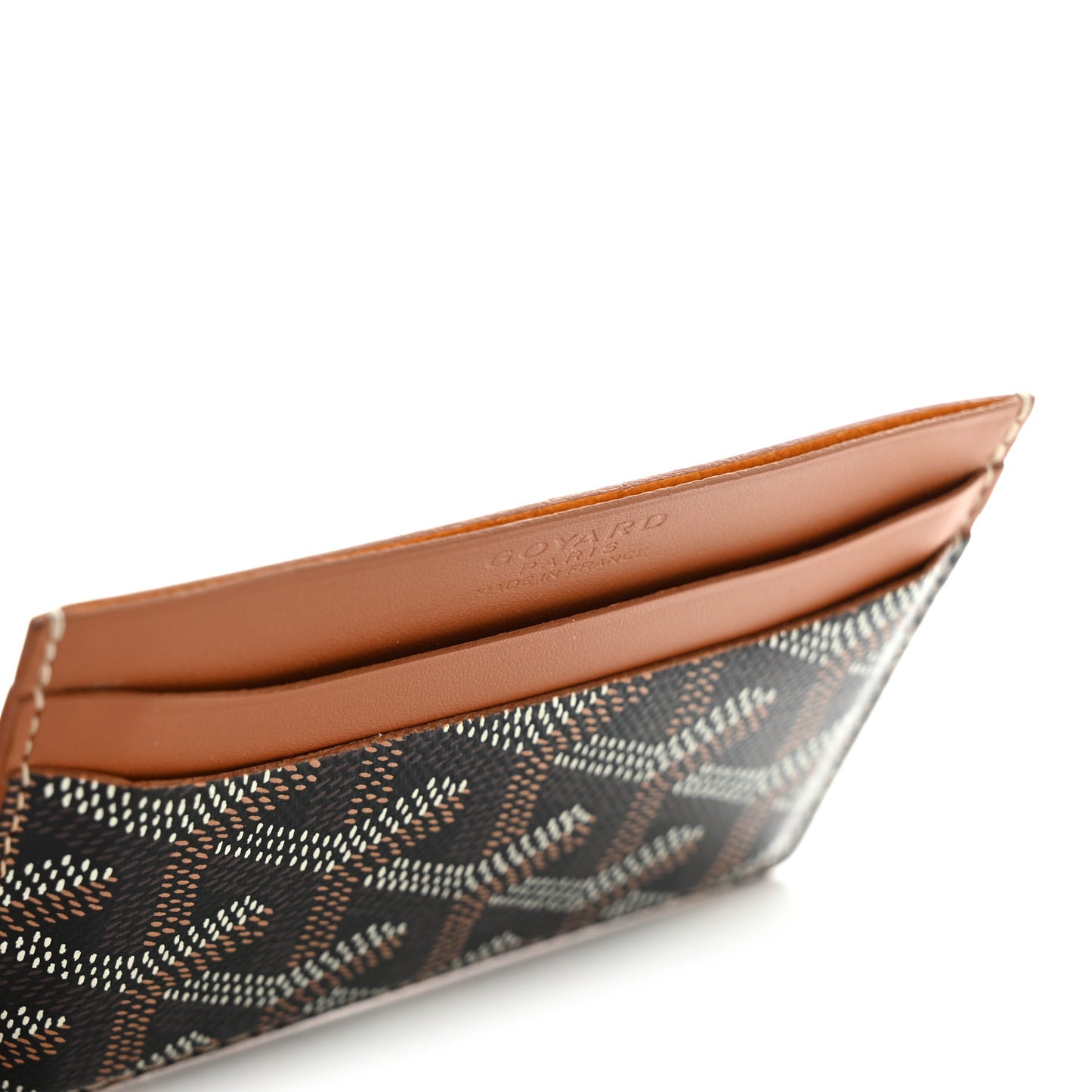 Goyardine Saint Sulpice Card Holder Black Gold