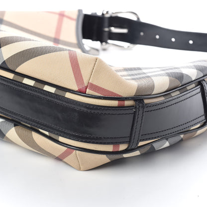Burberry Supernova Check Medium Barton Hobo Black 9 of 9