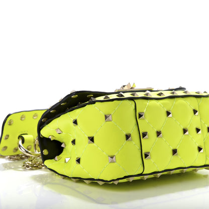 Valentino Garavani Calfskin Micro Rockstud Spike Shoulder Bag Lime 7 of 8