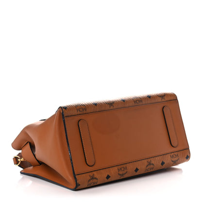 MCM Visetos Small Essential Tote Cognac 4 of 16