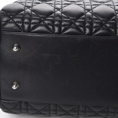 Christian Dior Lambskin Cannage Large Dior Soft Shopping Tote Black 9 of 12