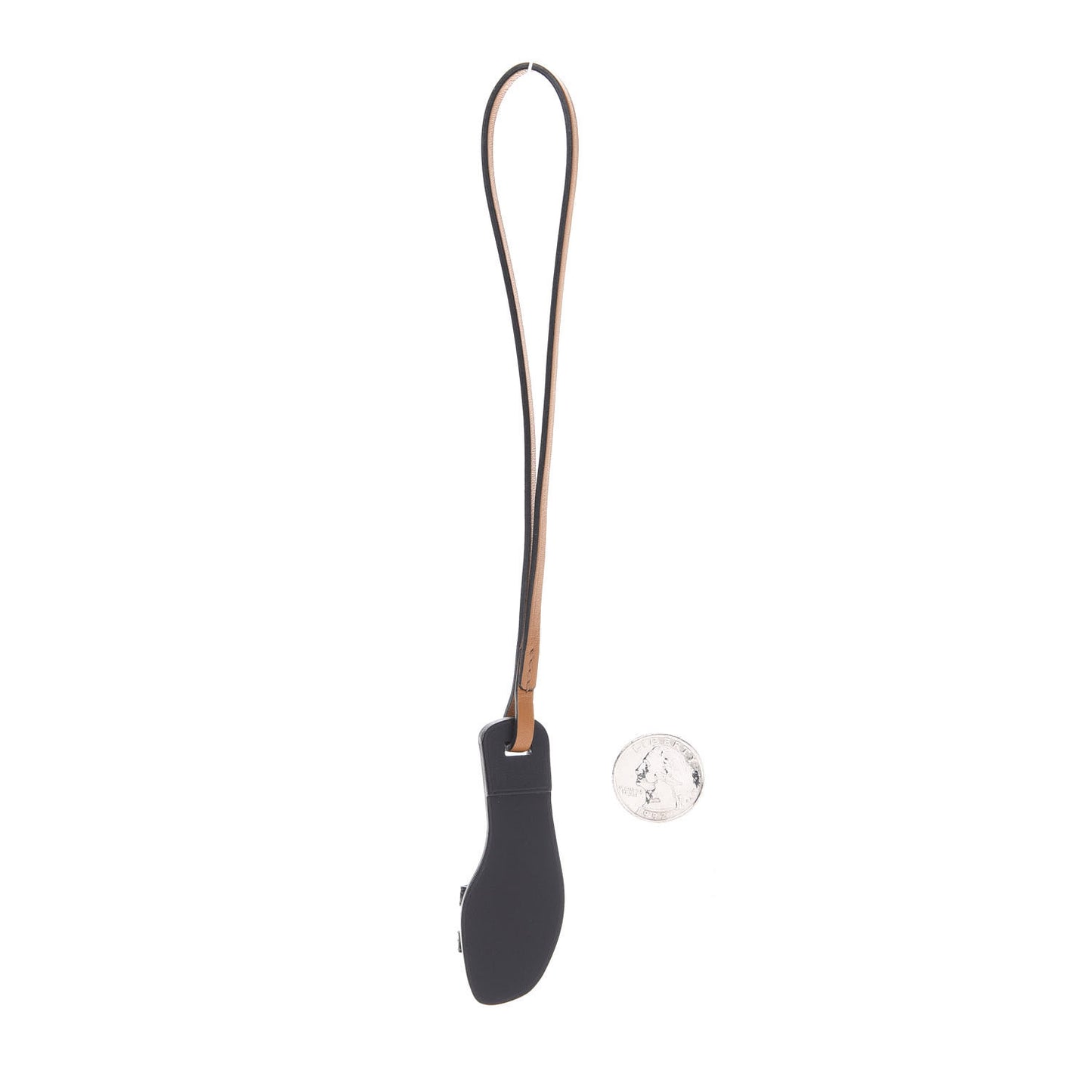 Lizard Butler Calfskin Hunter Oran Nano Bag Charm Black