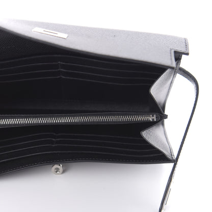 Hermes Epsom Kelly Longue Wallet Black 5 of 10