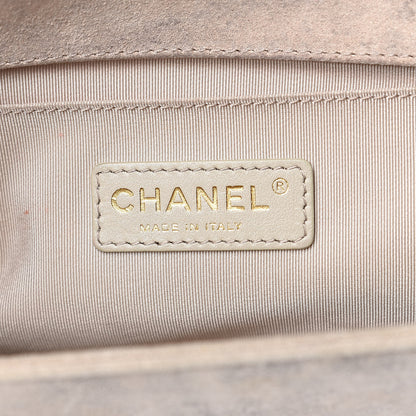 Chanel Iridescent Calfskin Quilted Medium Boy Flap Beige 6 of 13
