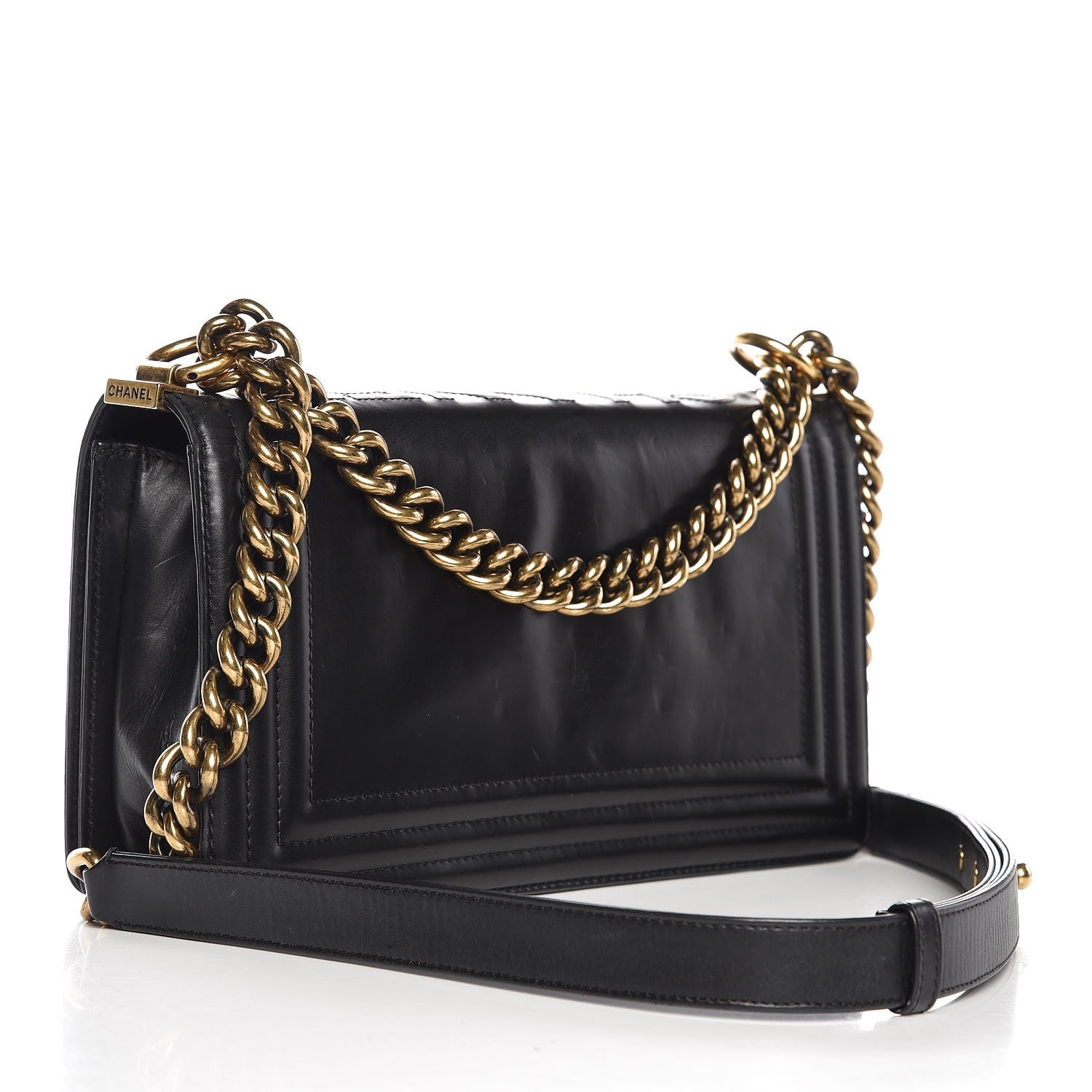 Chanel Glazed Calfskin Medium Boy Flap Black 3 of 13
