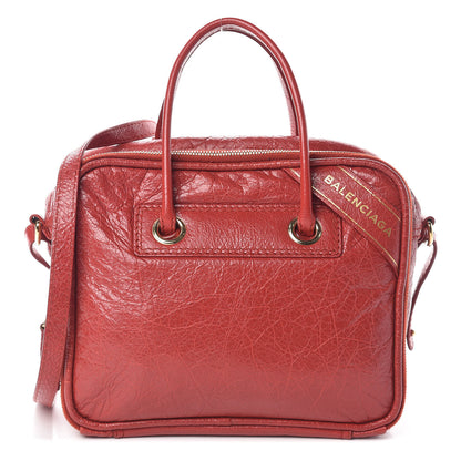 Balenciaga Agneau S Blanket Square Tote Rouge Brique 1 of 9
