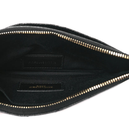 Saint Laurent Grain De Poudre Chevron Monogram Bill Pouch Black 5 of 8