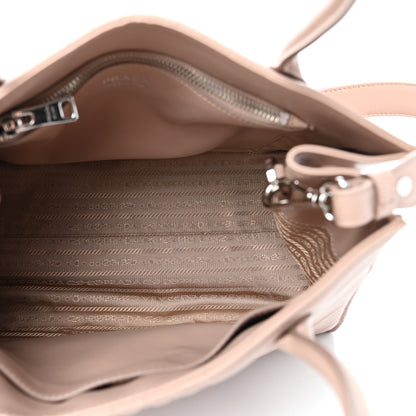Prada Soft Calfskin Impunture Diagramme Tote Cipria 5 of 9