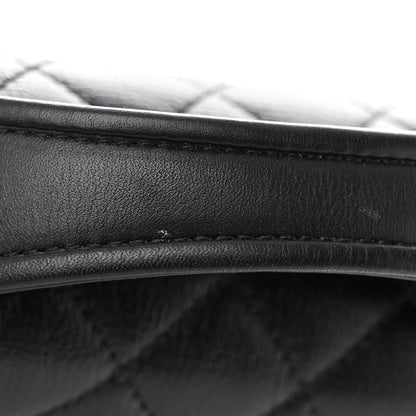 Chanel Goatskin Quilted Small CC University Shopping Tote Black 11 of 11