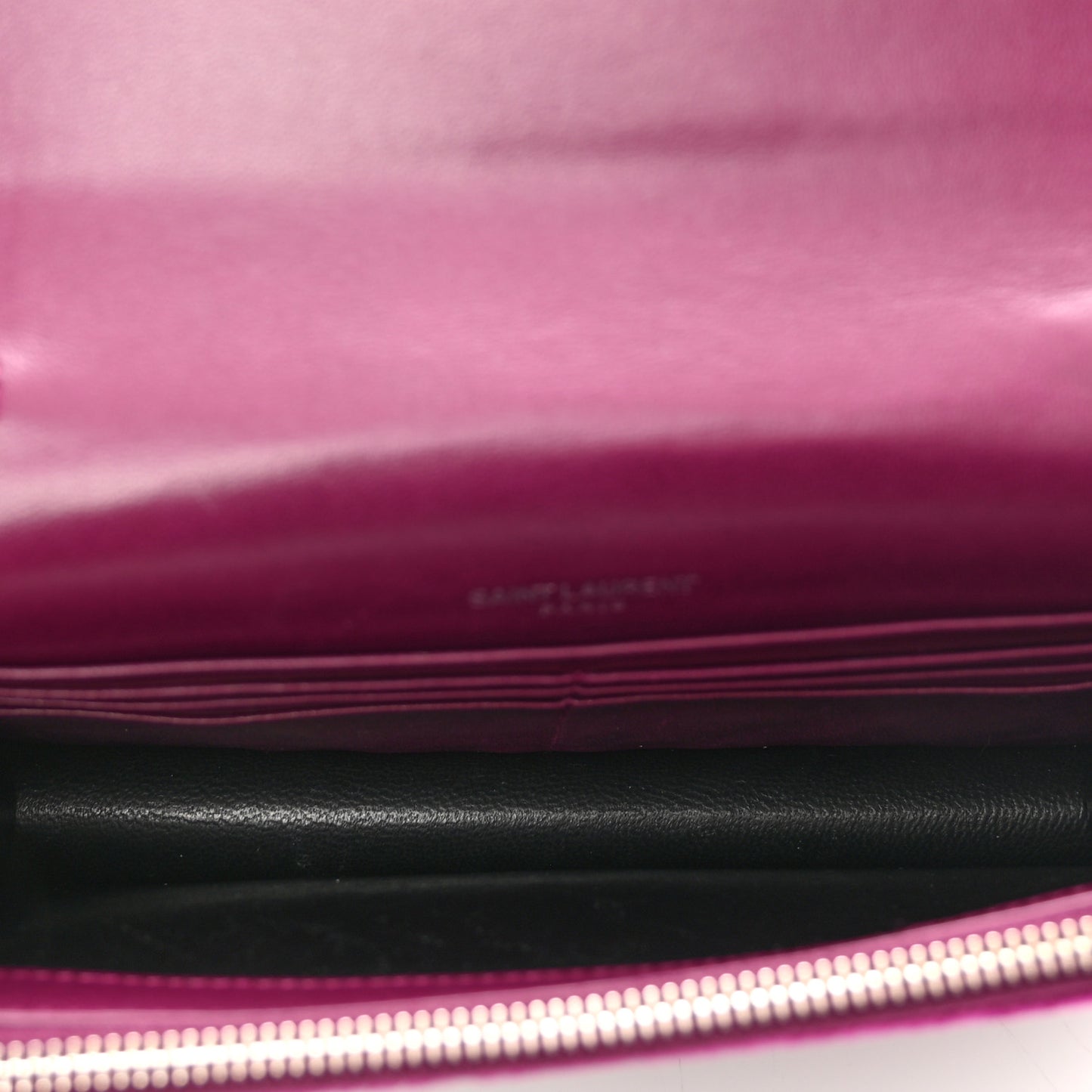 Velvet Crystal Monogram Kate Tassel Chain Wallet