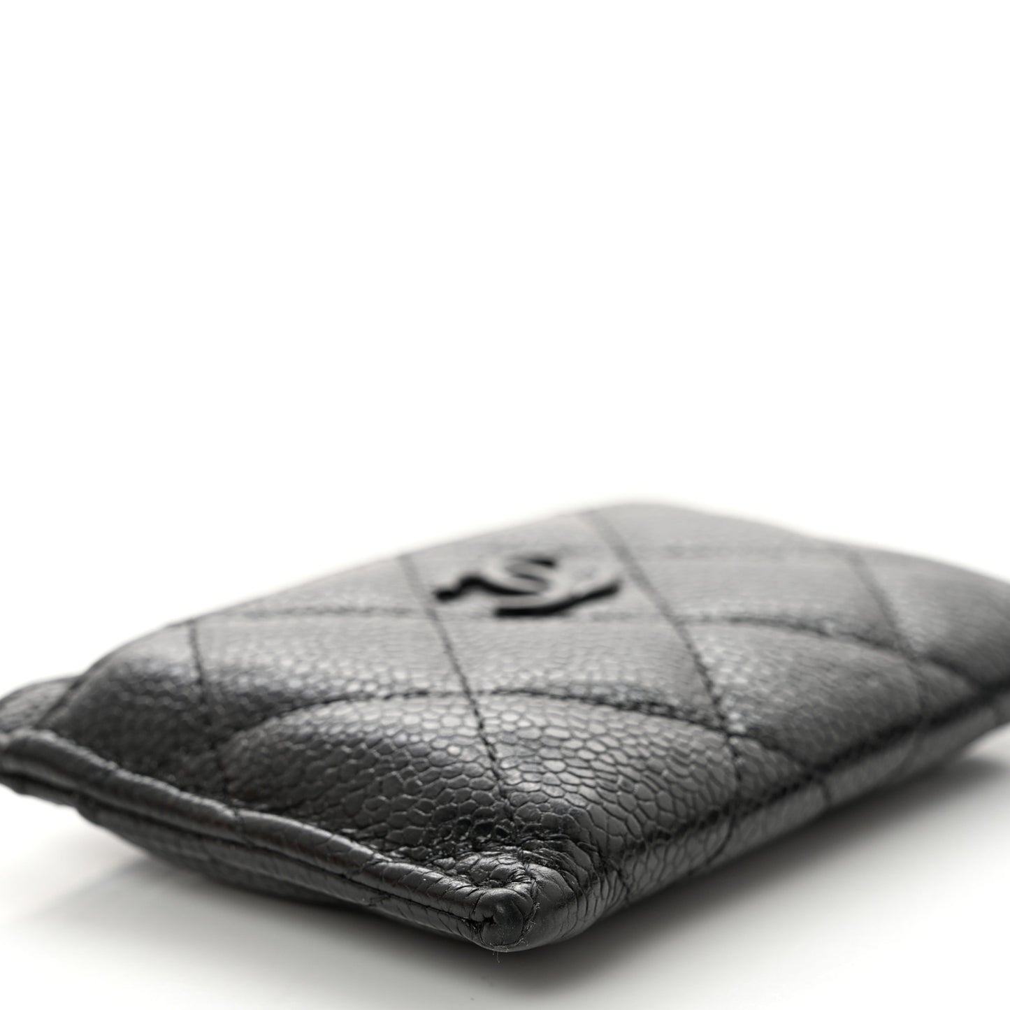 Caviar Quilted Incognito Card Holder Black