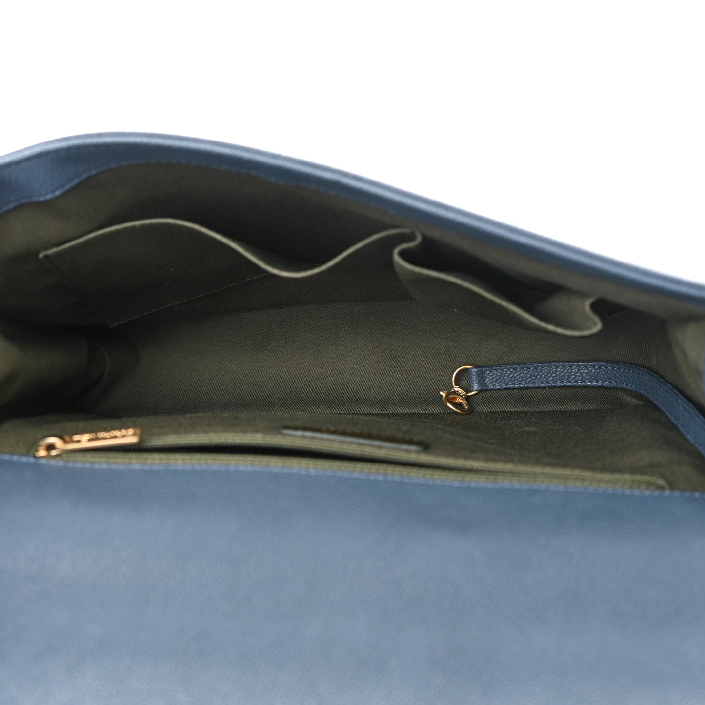 Caviar Quilted Large Boy Flap Blue