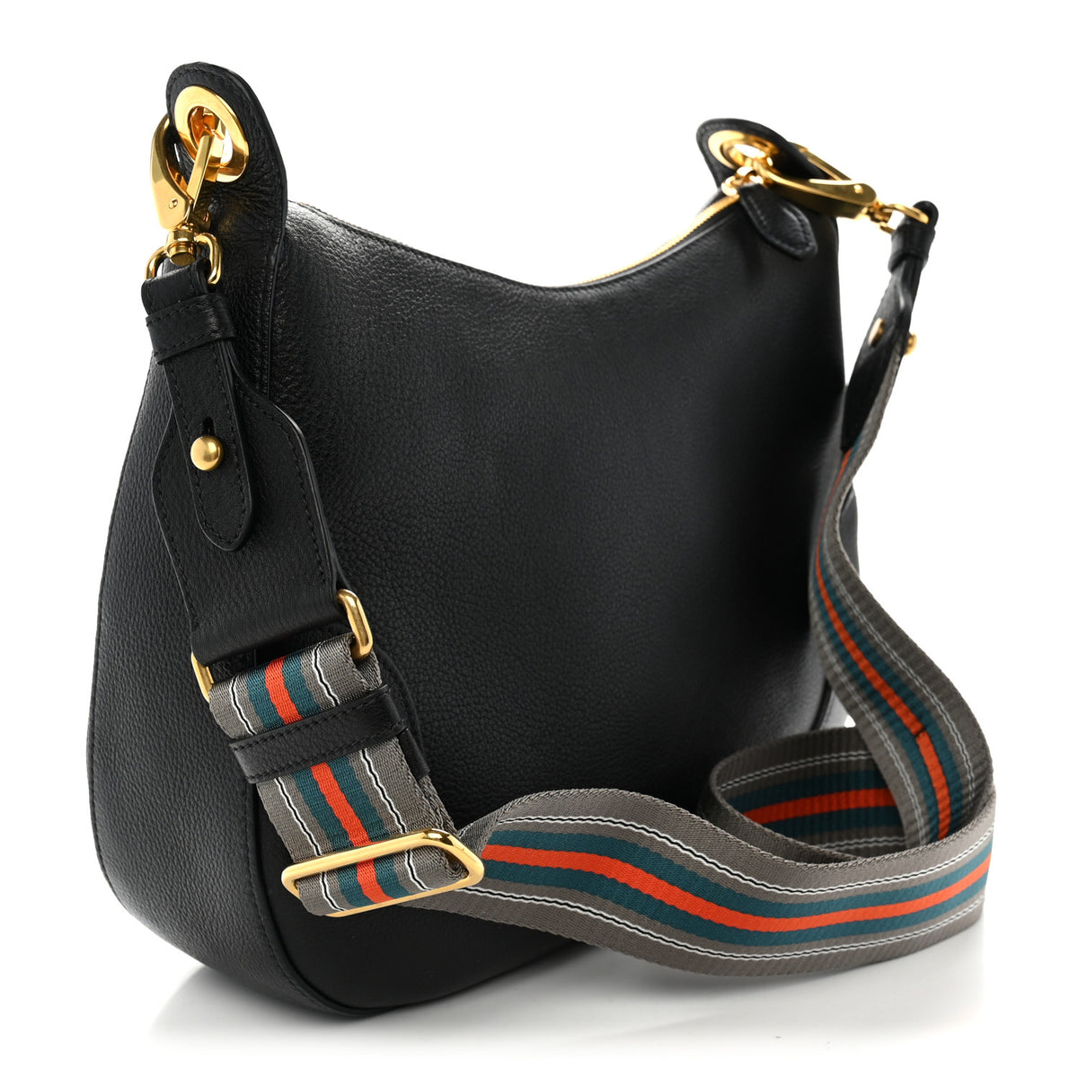 Prada Vitello Daino Crossbody Bag Black 3 of 9
