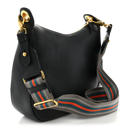 Prada Vitello Daino Crossbody Bag Black 3 of 9