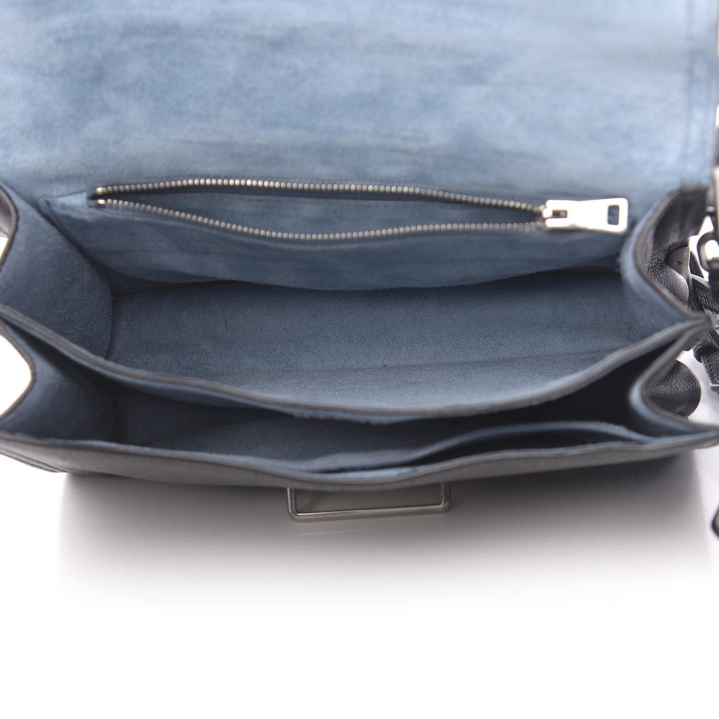Glace Calf Large Soft Cahier Bag Black Astrale