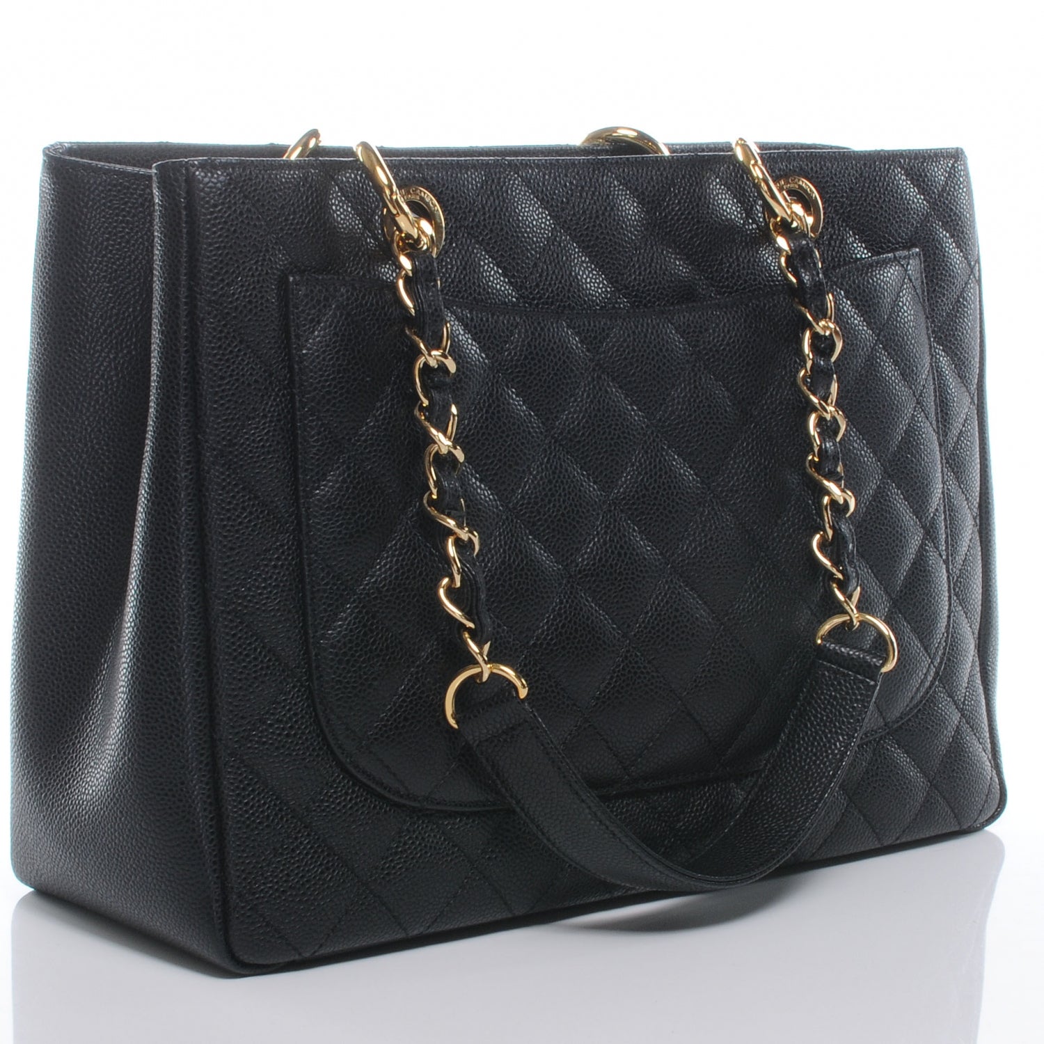 Chanel Caviar Grand Shopping Tote GST Black 3 of 7