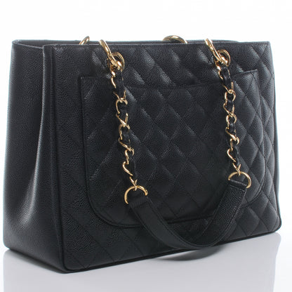 Chanel Caviar Grand Shopping Tote GST Black 3 of 7