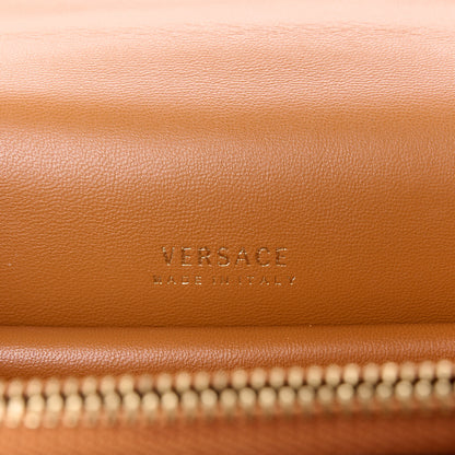 Versace Vitello Barocco Virtus Top Handle Shoulder Bag Brown 6 of 11
