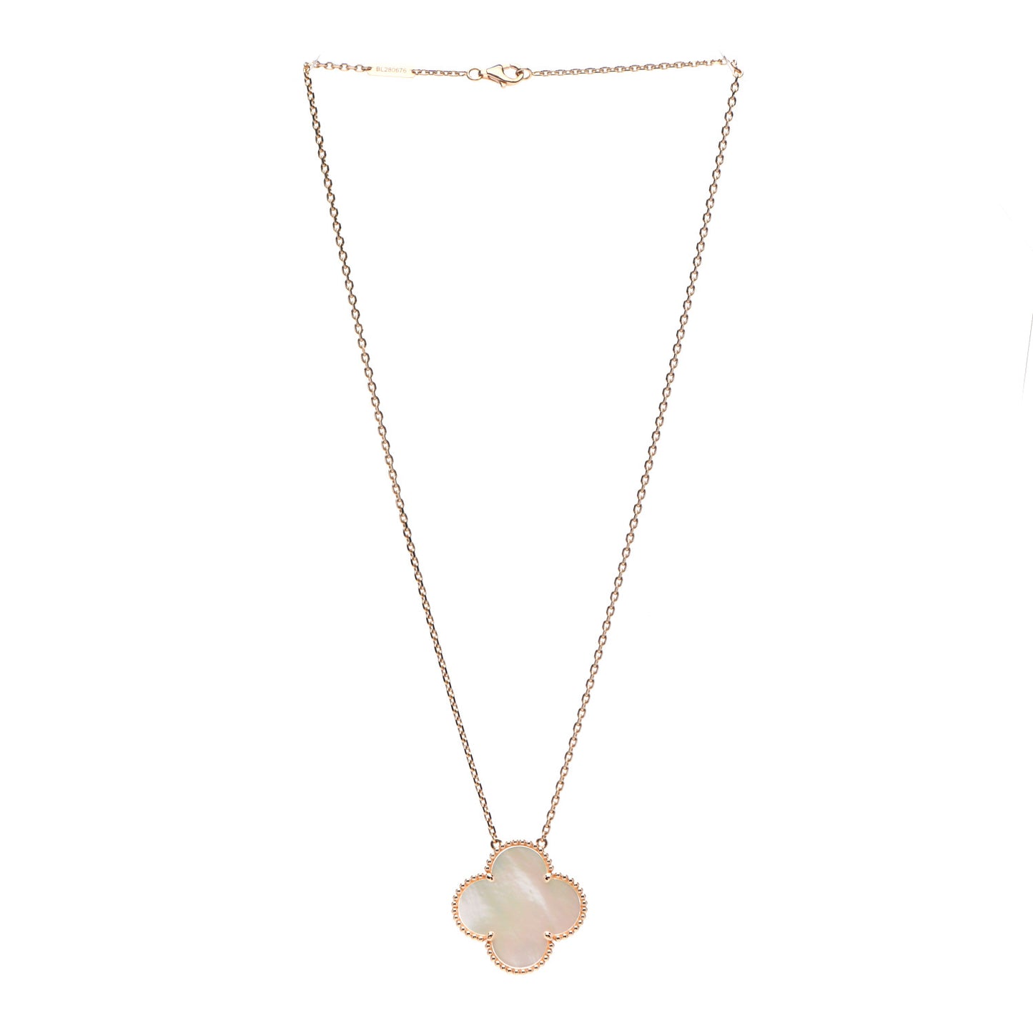 18K Rose Gold Mother of Pearl Magic Alhambra Pendant Necklace
