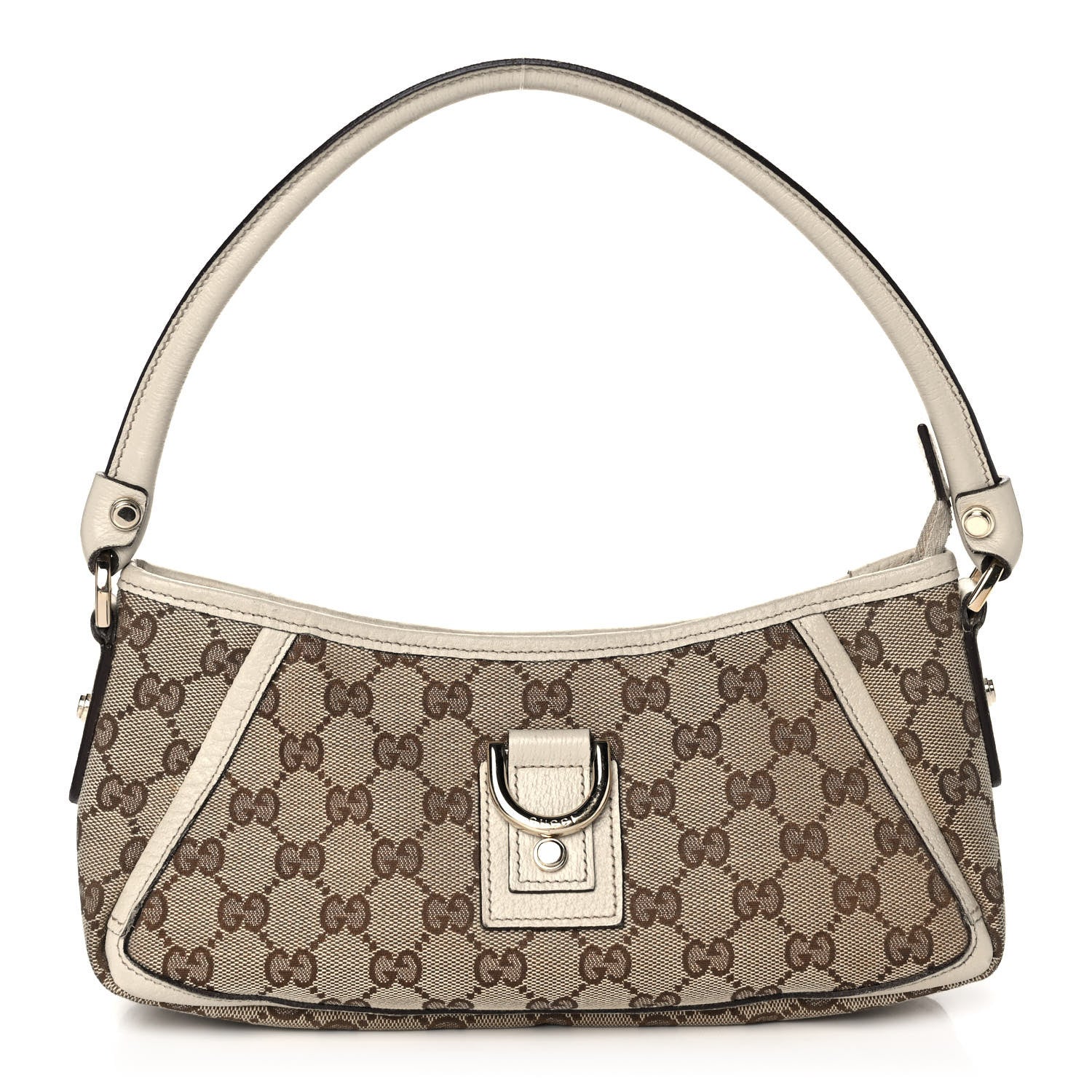 Gucci Monogram D Ring Abbey Pochette Off White 1 of 11