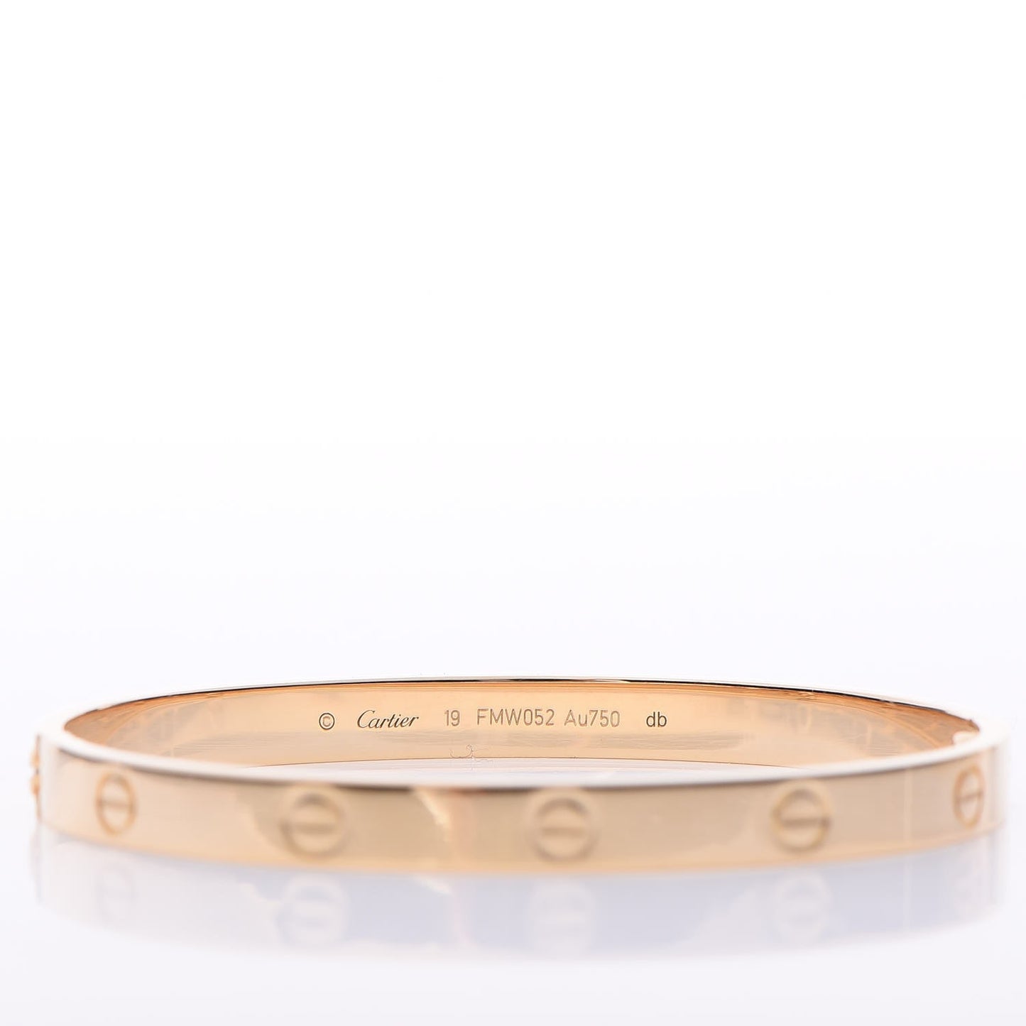 18K Yellow Gold LOVE Bracelet 19