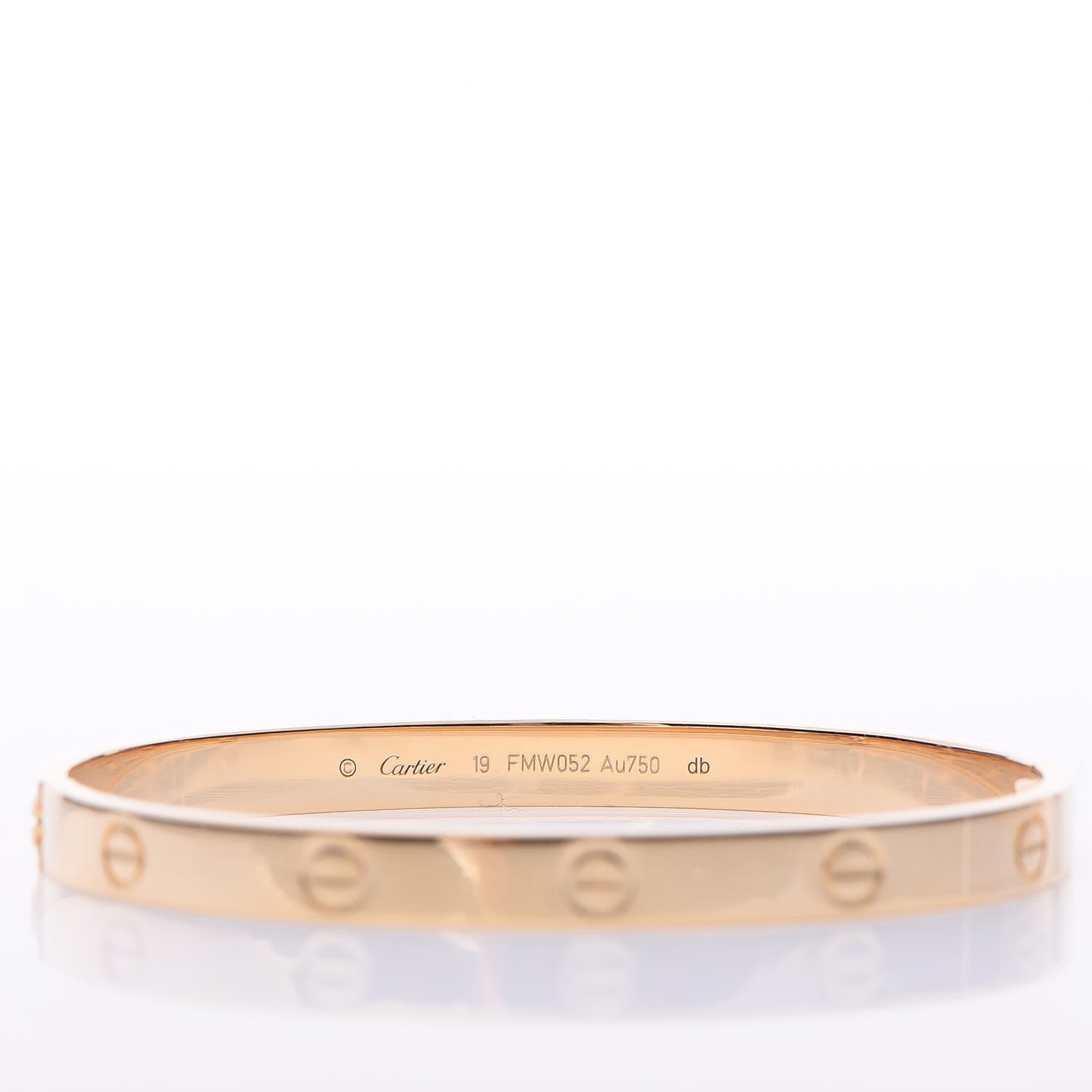 Cartier 18K Yellow Gold LOVE Bracelet 19 5 of 7
