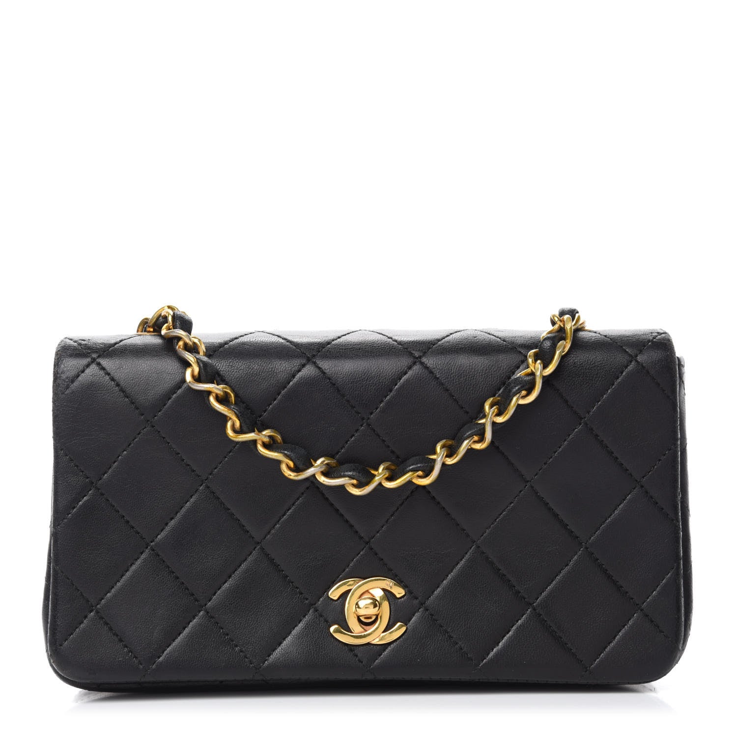 Chanel Lambskin Quilted Small Single Flap Black 1 of 12