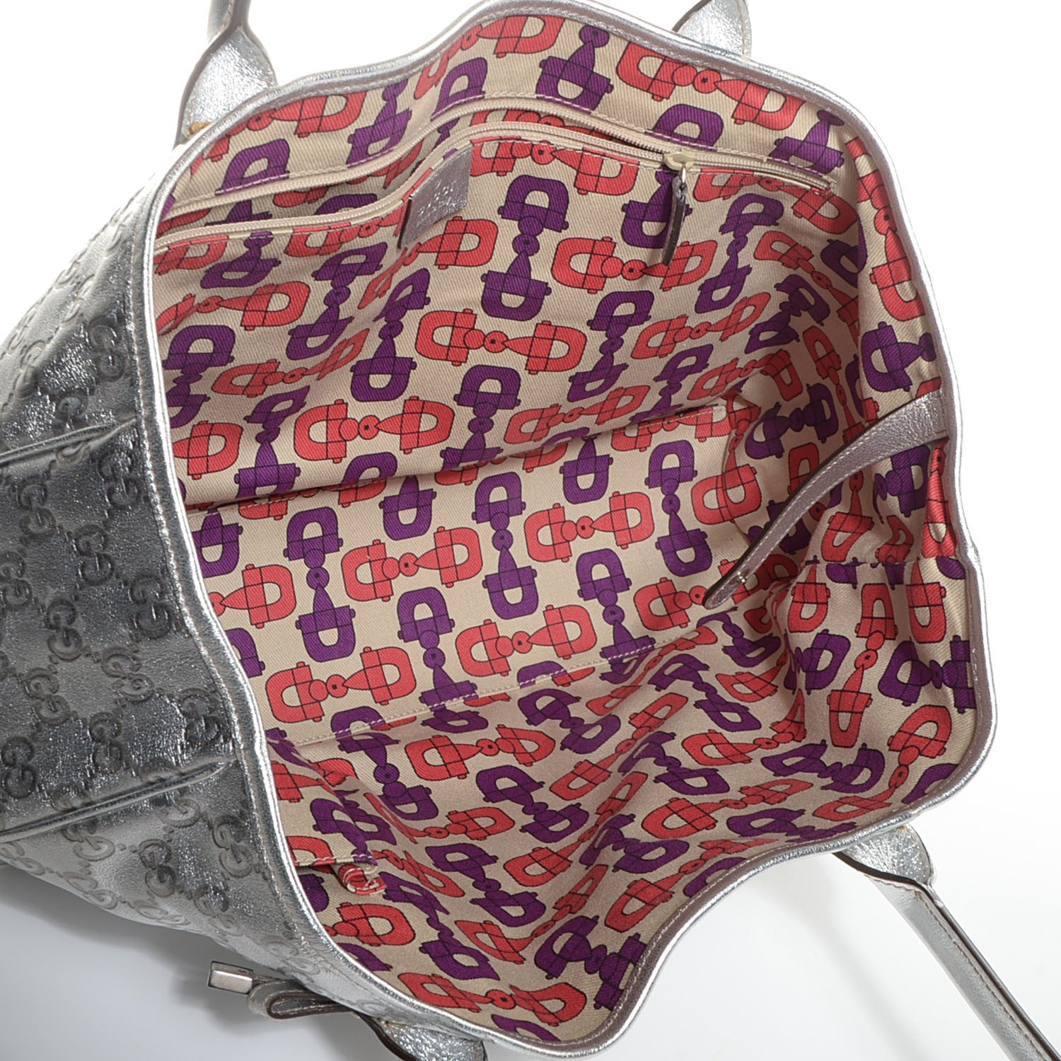 Gucci Guccissima Medium Princy Tote Silver 5 of 7