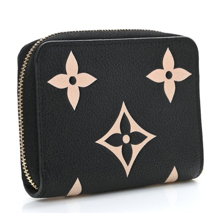 Louis Vuitton Empreinte Monogram Giant Zippy Coin Purse Black Beige 3 of 6