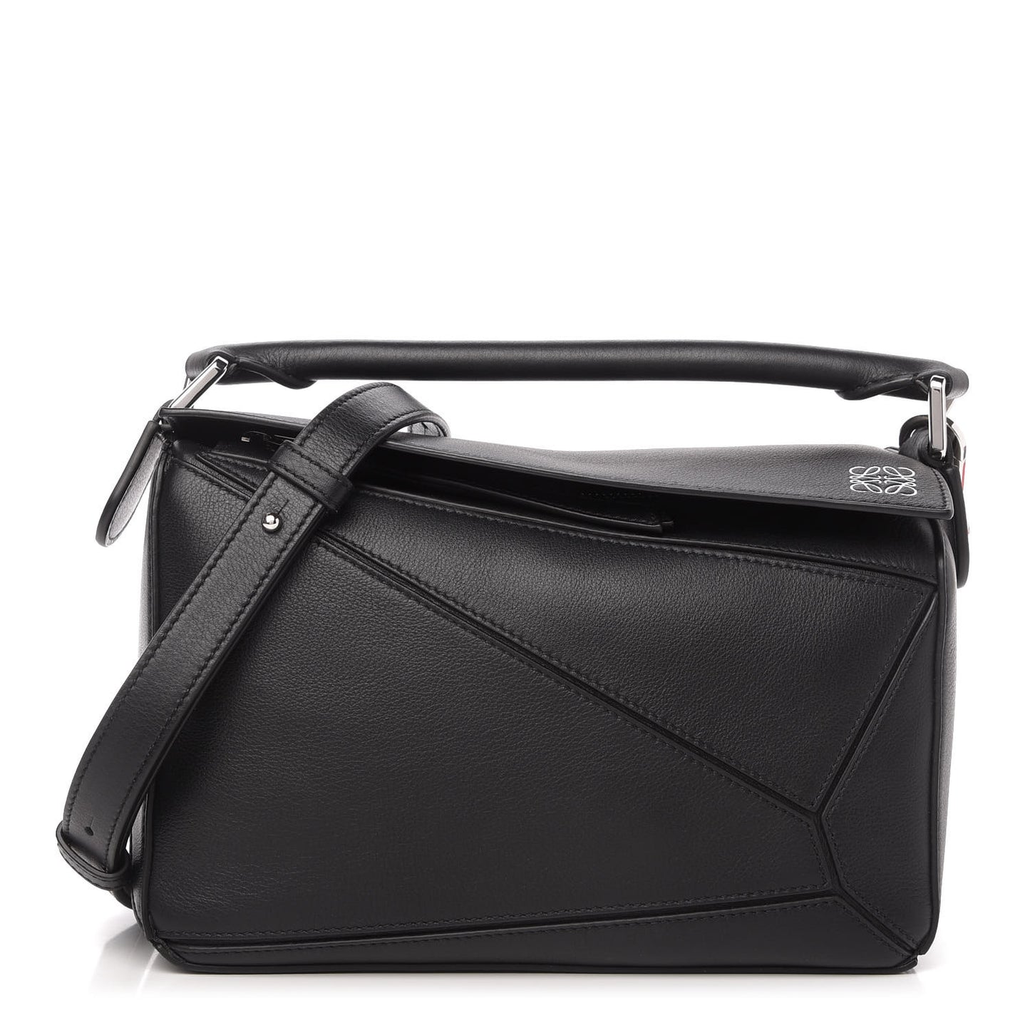 Calfskin Small Puzzle Bag Black