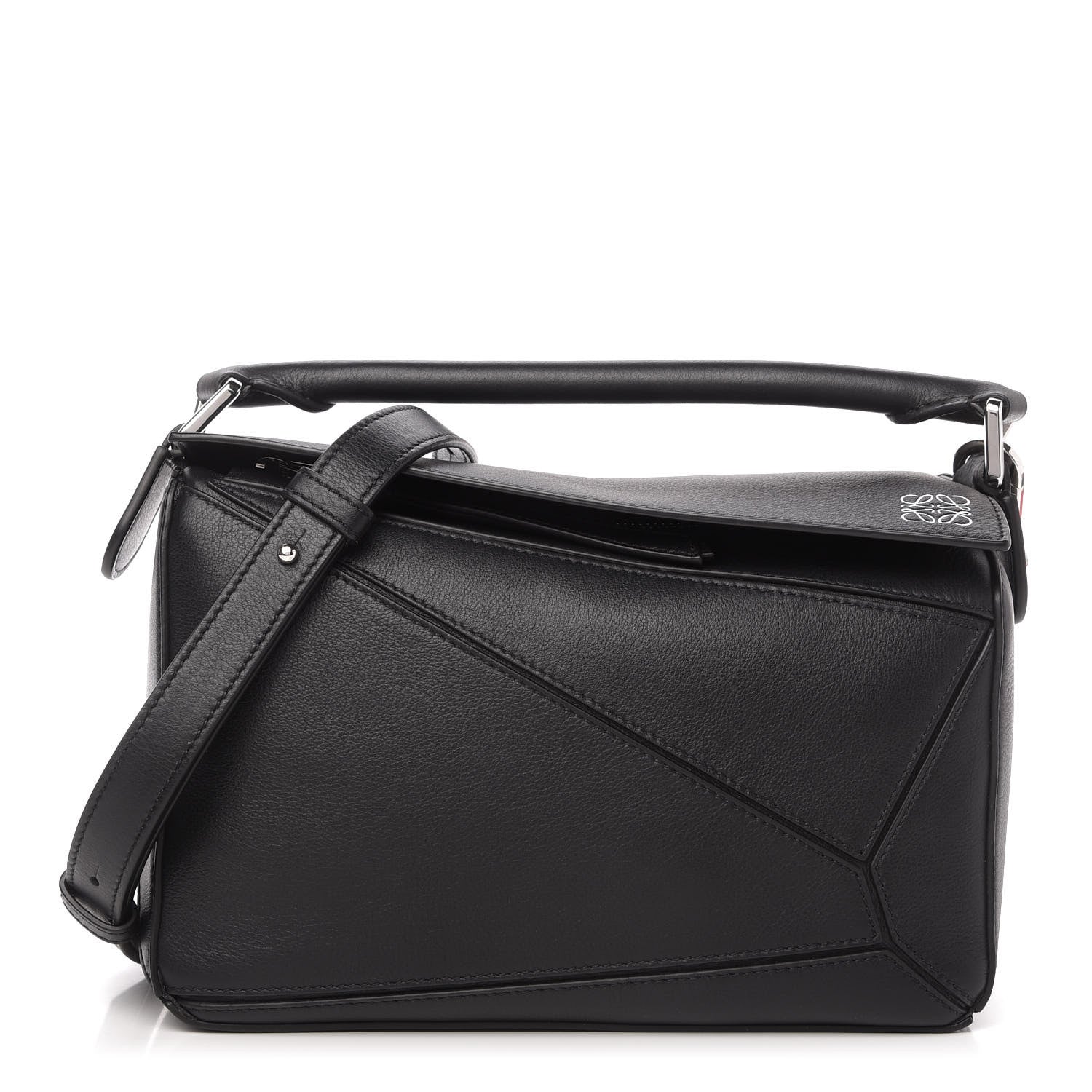 Loewe Calfskin Small Puzzle Bag Black 1 of 8