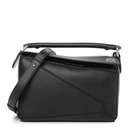 Loewe Calfskin Small Puzzle Bag Black 1 of 8