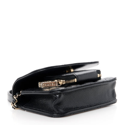 Chanel Caviar Quilted Business Affinity Clutch With Chain Black 4 of 12